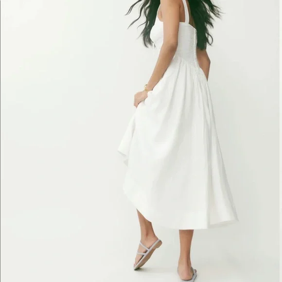 Reformation Balia Linen Dress - White - Picture 2 of 6